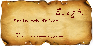 Steinisch Ákos névjegykártya