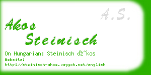 akos steinisch business card